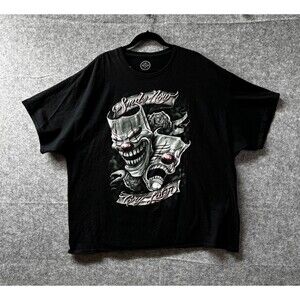 DOM Smile Now Cry Later Clown T-Shirt Men’s 3XL Black Chicano Lowrider Y2K